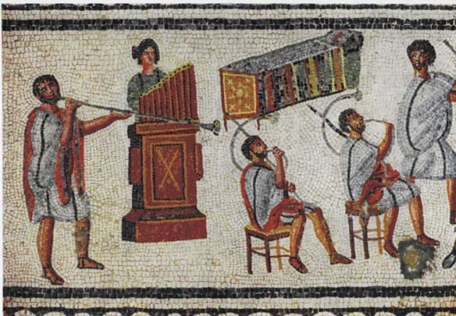 Mosaïque de Zliten, Orchestre dans l'arène