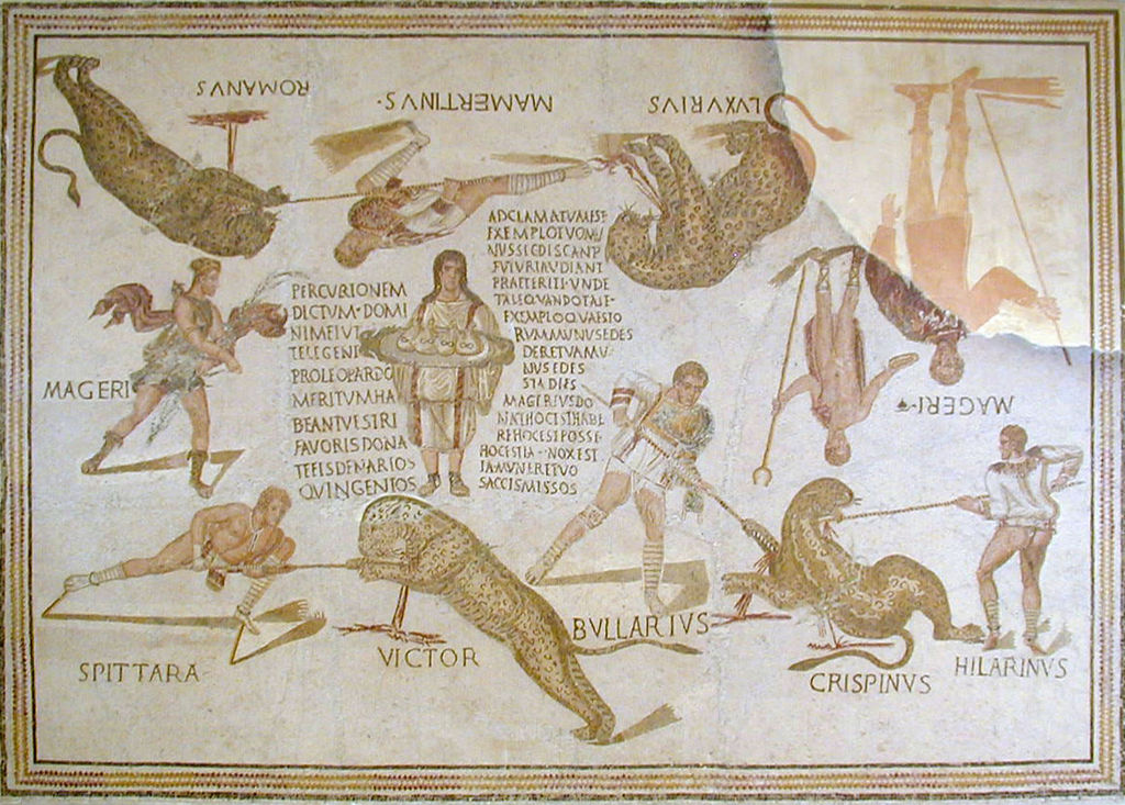 Mosaïque sur la composition des venationes